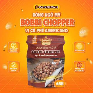 Bỏng ngô Mĩ Bobbi Chopper vị  Cafe Americano chính hãng túi 65g - Đạt chuẩn ISO