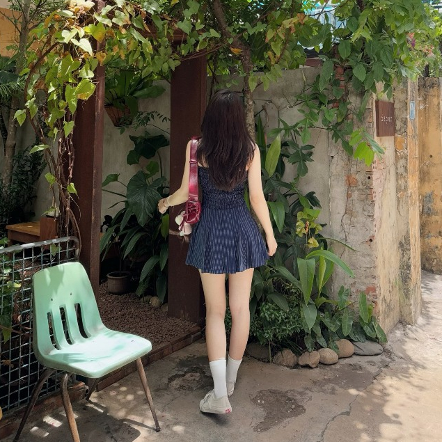 (KÈM MÚT NGỰC) Đầm cúp ngực kẻ sọc dáng ngắn xếp ly NANA DRESS | BigBuy360 - bigbuy360.vn