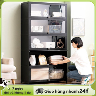 Kệ sách tre Tủ lưu trữ Đa chức năng Kệ sách Trưng bày Tủ tổ chức Kệ trong phòng khách bằng nhựa Acrylic trong suốt