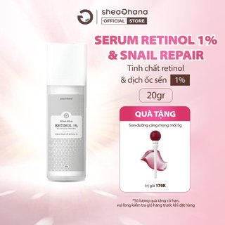 Retinol & dịch ốc sên SheaGhana Serum Retinol 1% and Snail Repair 20g