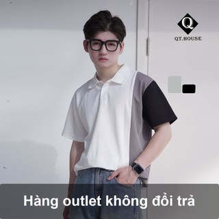 Áo thun polo nam Qthouse cổ bẻ form ragular trơn vải cá sấu TC