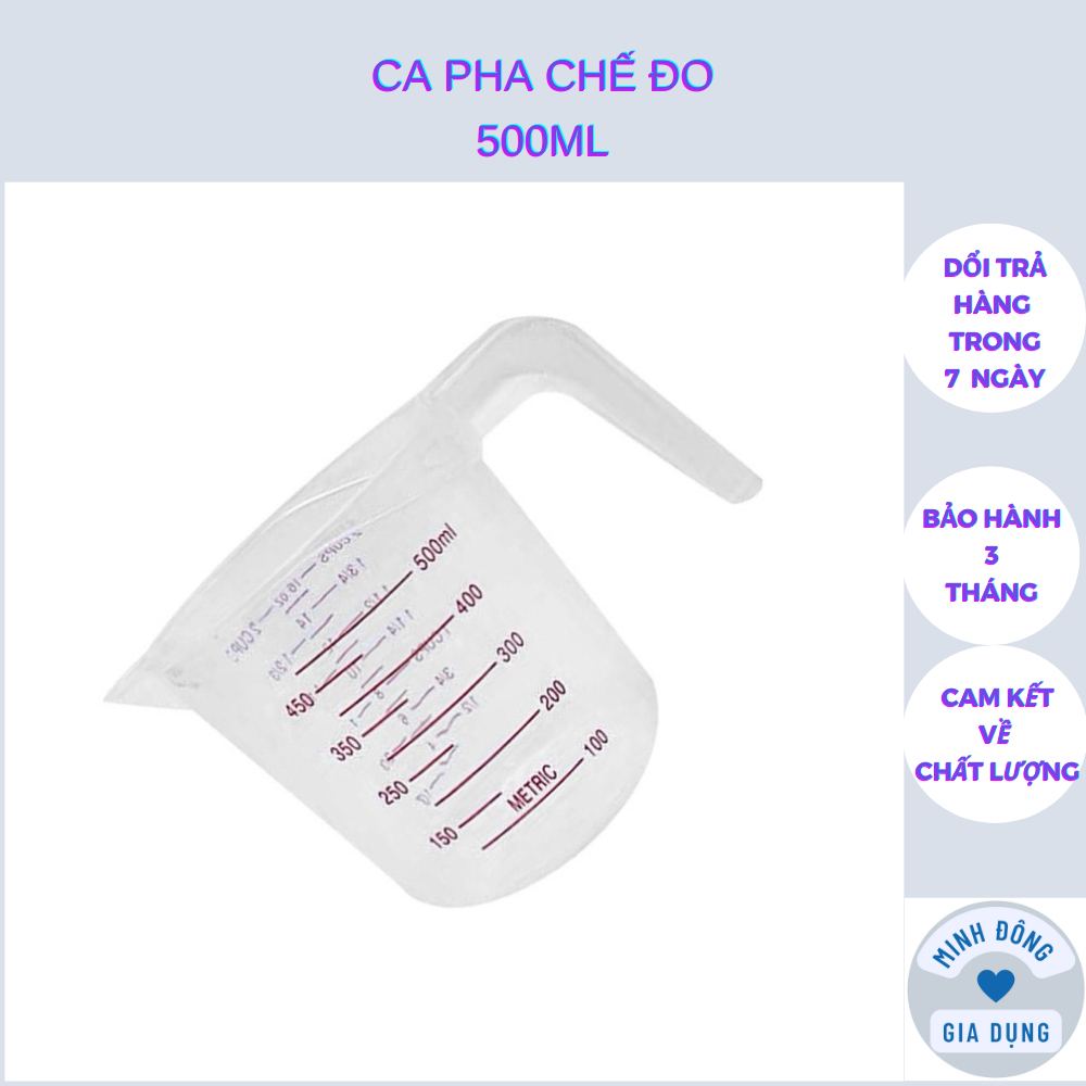 Ca pha chế đo ml  500ml có vạch, Bộ 3 ca đong pha chế Việt Nhật