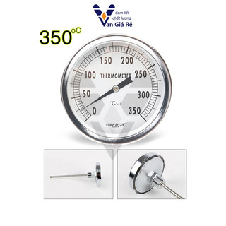 Đồng hồ đo nhiệt độ inox 350 độ C DEAWON - Hàn Quốc - Đồng hồ đo nhiệt độ cơ lò hơi, lò sấy, lò nướng, công nghiệp