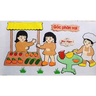 Tranh góc steam mầm non- góc phân vai 2