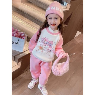 Quần áo trẻ em, Quần áo thu đông bé gái, set nỉ hoạt hình kuromi melody cho bé 8-27kg