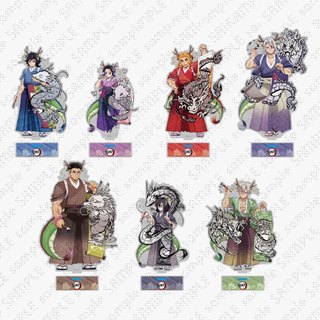   TẶNG KÈM CARD   Standee KIMETSU NO YAIBA ver TRANH RỒNG Thanh Guom Diệt Quỷ tượng acrylic anime chibi mô hình trưng bày 