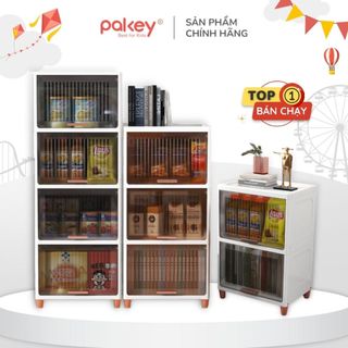 Tủ Nhựa Đựng Đồ Đa Năng Nắp Lật Pakey - Tủ Đựng Đồ Mặt Kính Trong Hiện Đại Chính Hãng Pakey - Bảo Hành 1 Năm