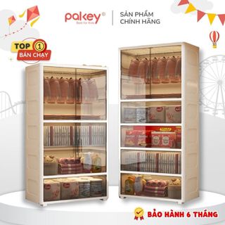 Tủ Nhựa Mặt Kính Trong Cao Cấp Hottrend 2024 - Tủ Đựng Đồ Pakey Phong Cách Hàn Quốc Hiện Đại - Bảo Hành 1 Năm