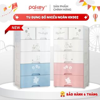 Tủ Quần Áo Nhiều Ngăn Chắc Chắn Chính Hãng Pakey, Tủ Nhựa Cho Bé PP An Toàn Có Bánh Xe Màu Sắc Xinh Xắn