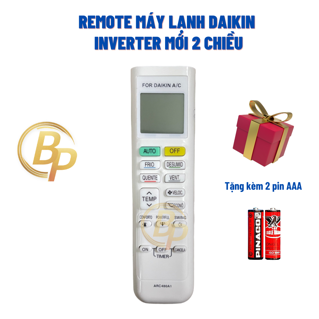 Remote Điều khiển Điều hoà Daikin Inverter, Remote Máy lạnh Daikin Inverter dòng FTKQ & FTKC