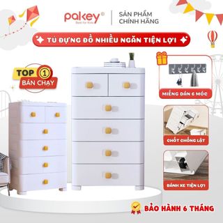 Tủ Đựng Đồ Dùng Tiện Lợi Pakey Màu Trắng Sang Trọng - Tủ Nhựa Đựng Đồ Cho Bé, Tủ Phòng Ngủ Nhiều Tầng Mới Nhất HX003