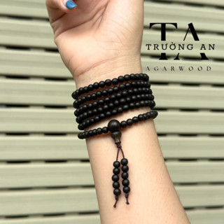 Chuỗi trầm hương 4li 216 hạt Trầm Hương đeo tay, Thơm mạnh chìm nước TRƯỜNG AN TRẦM HƯƠNG-TINH HOA CỦA ĐẤT VIỆT