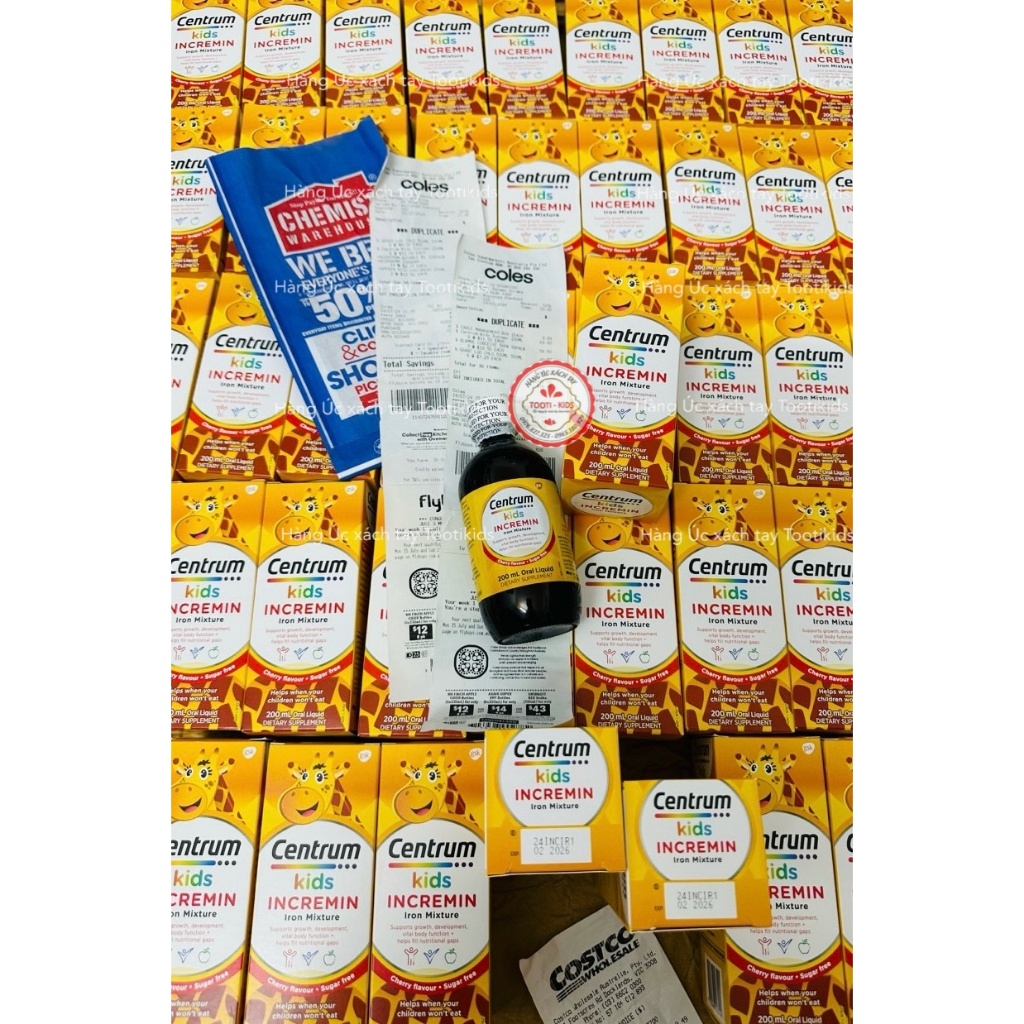 [ĐỦ BILL DATE 2026] Siro Centrum kids cho trẻ ăn ngon - hàng Úc đủ bill đi air