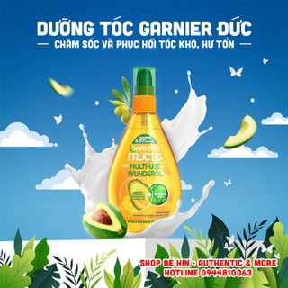 Dưỡng tóc Fructis Garnier Đức, 150ml, chăm sóc và phục hồi tóc khô hư tổn, không gây bết dính