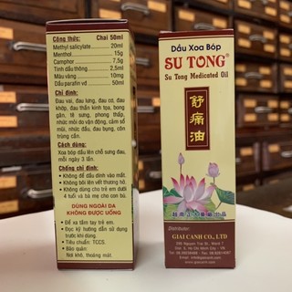 Dầu xoa bóp Su Tong_10ML