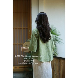 RN831_Rập giấy may áo kiểu raglan nữ