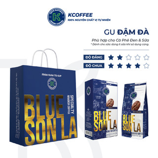 Cà Phê Rang Xay, Rang Hạt K Coffee Blue Son La 100% Arabica Túi 454G - Vị Chua Thanh, Hương Cam, Đắng Nhẹ, Hậu Ngọt