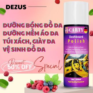 Chai Xịt Dưỡng Bóng Đồ Da - Chống Lão Hóa, Si Dưỡng Mềm Áo Da, Túi Xách Da, Giày Da, Ví Da - CARTY DB Polish