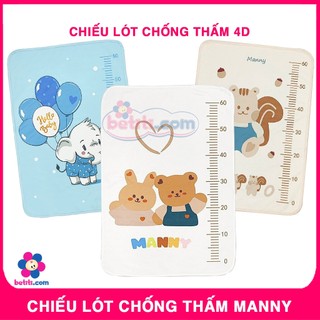 Chiếu Lót Chống Thấm 4D Cho Bé Từ Sơ Sinh, Tấm Lót Chống Thấm Cao Cấp Manny Mềm mại, Êm ái