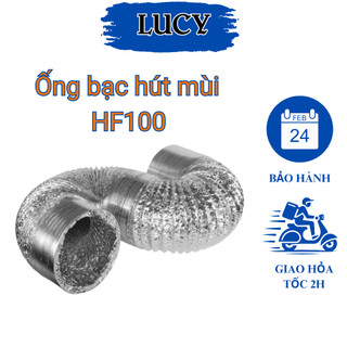 Ống gió bạc thông gió HF100 Nefa hút khói, thông khí, hút mùi từ 1m đến 5m