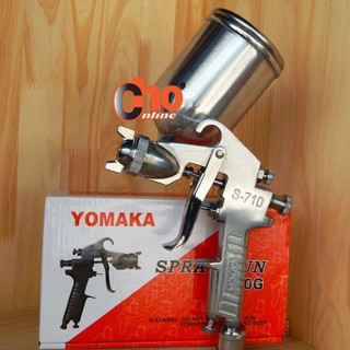 Súng phun sơn khí nén S710 Tokyo hoặc Yomaka đầu phun 1.5mm 8 lỗ gió, 14 lỗ xé sơn loại phổ thông