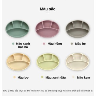 Khay chia ngăn silicon bạch kim cho bé  ăn dặm Bluemama Modui Hàn Quốc