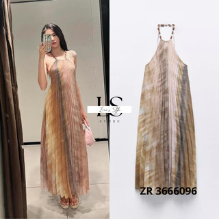 Váy maxi yếm xếp ly lưng trần TQXK mẫu mới 2024 thời trang hot girl du lịch đi chơi | Order