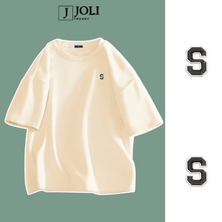 Áo Thun THÊU, Áo Phông Thêu Chữ J By JOLI Chất Cotton Thoáng Mát Form Rộng Tay Lỡ Cho Nam Nữ Phong Cách Unisex