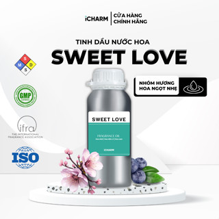 Tinh dầu nước hoa  Sweet Love 500ml, 1 Lít - Tinh dầu xông phòng iCHARM khử mùi hôi, tạo hương thơm