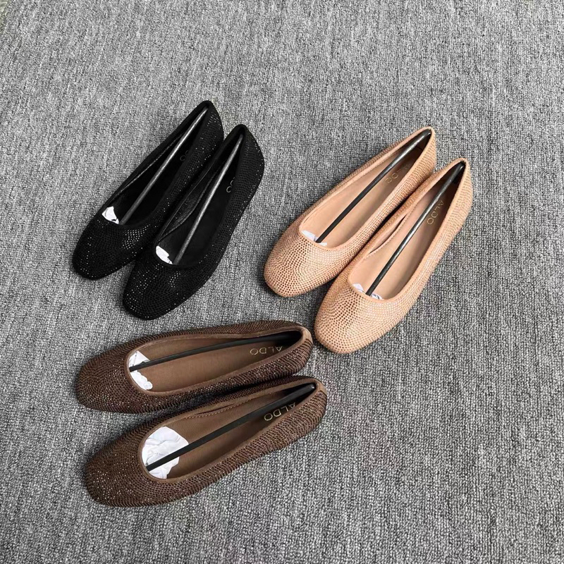 | ORDER XUẤT DƯ ALDO | Giày Bệt Mũi Vuông Đính Đá Sang Trọng