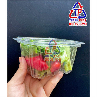 100 hộp h146 đựng rong nho - hộp đựng salad trộn - hộp đựng bánh ngọt - hộp đựng trái cây h146