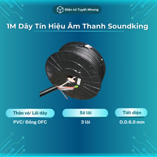 1M Dây Tín Hiệu Âm Thanh Soundking GA-202A 3 Lõi - Dây Microphone Cao Cấp, Dây Micro BH Lỗi 1-1