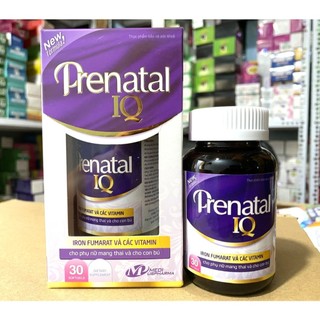 prenatal IQ Viên bổ bà bầu Bổ sung sắt, acid folic, vitamin cho mọi phụ nữ mang thai và cho con bú viên 30v