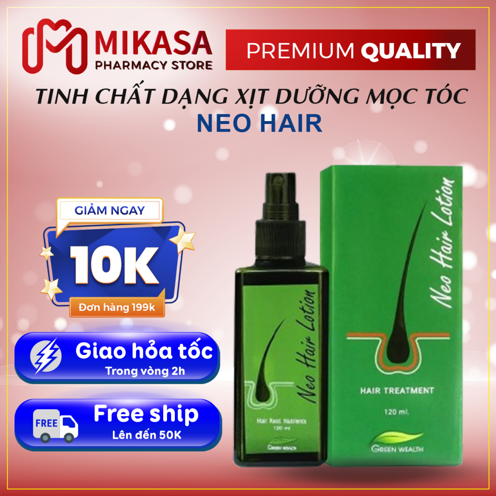 Tinh Chất  Mọc Tóc Neo Hair - Serum Neo Hair Tăng Mọc Tóc, Sinh Mầm Tóc, Ngăn Ngừa Gãy Rụng 120ml.