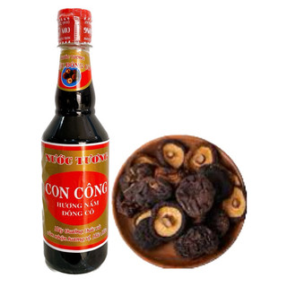 Chai 480ml nước tương nấm đông cô hiệu con công