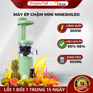 Máy ép chậm mini nineshiled. máy ép trái cây mini đa năng. máy ép rau củ hoa quả kiệt bã