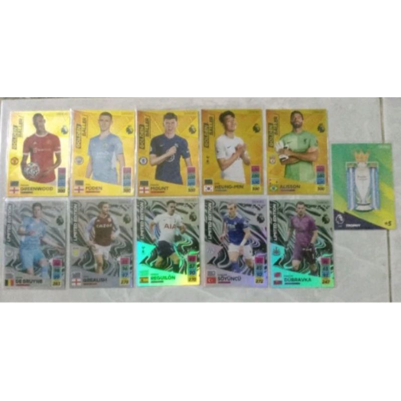 Thẻ cầu thủ bóng đá Golden Baller match attax 21/22 epl