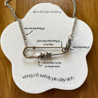 Vòng cổ kim loại safety pin