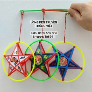 Lồng đèn ông sao mini khung nhựa 10cm trang trí trung thu 2024 ms40095