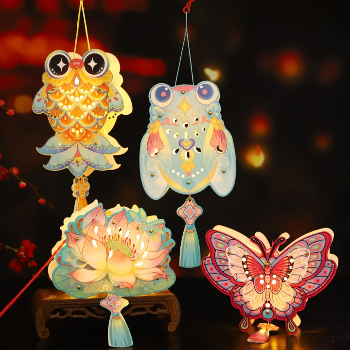 Mới 2024 Đèn Lồng Trung Thu, Lồng Đèn Trung Thu Hình Động Vật Đáng Yêu, Lồng Đèn Decor Trang Trí Mùa Lễ Hội