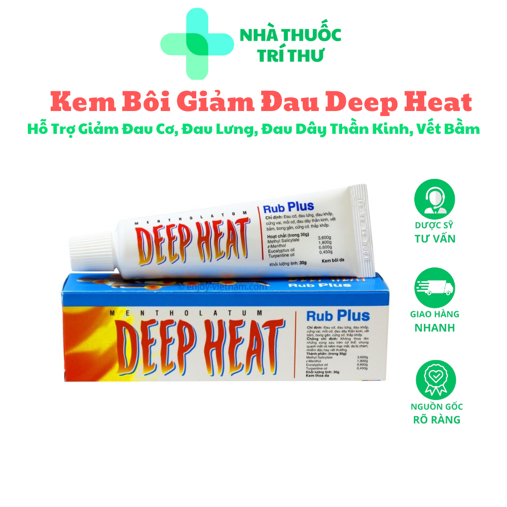 Kem bôi giảm đau Deep Heat tuýp 30gram