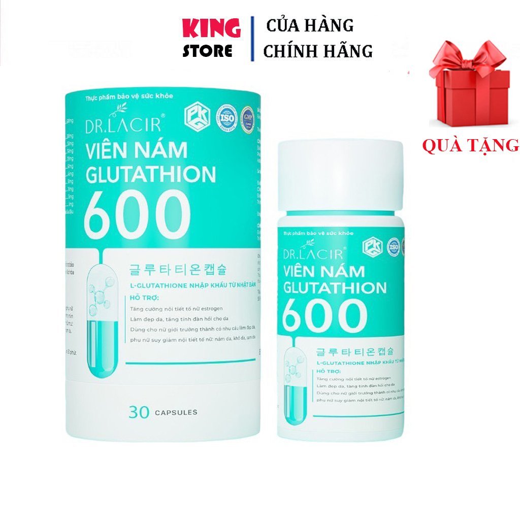 Viên Uống Trắng Da Glutathione 600 Dr Lacir Chính Hãng, Hạn Chế Lão Hoá Da, Nếp Nhăn, Tăng Nội Tiết Tố Nữ