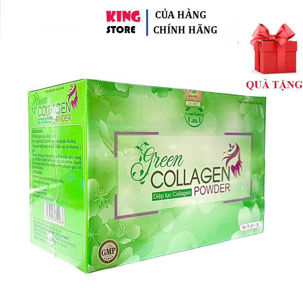 Diệp Lục Collagen Giảm Cân Green Collagen Hộp 30 Gói