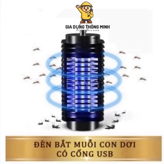 Đèn bắt muỗi đèn bắt muỗi ánh sáng xanh hình tháp kiêm đèn ngủ có cổng sạc USB
