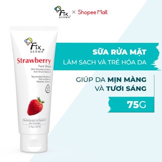 Sữa Rửa Mặt Trắng Da FIXDERMA Strawberry Face Wash Giúp Da Trẻ Hóa, Mịn Màng 75g [Hùng Lợi]