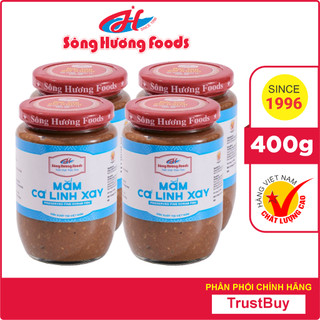 4 Hũ Mắm Cá Linh Xay Sông Hương Foods Hũ 400g - Nấu lẩu mắm , Chưng trứng , mắm chưng, bún