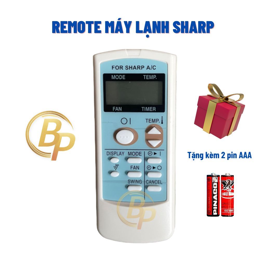 Remote máy lạnh SHARP mặt xanh - Điều khiển máy lạnh  SHARP - Điều khiển điều hoà Sharp