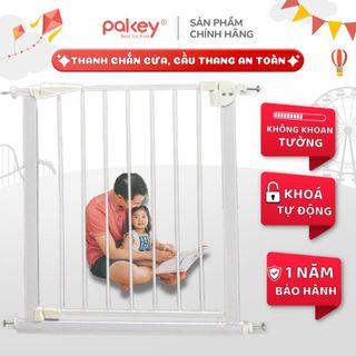 Thanh Chắn Cầu Thang, Thanh Chắn Cửa Pakey Không Khoan Tường Cao 79cm Bảo Vệ An Toàn Cho Bé Yêu