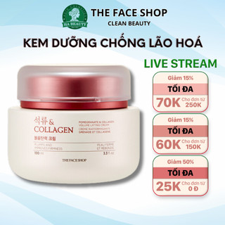 Kem dưỡng ẩm chống lão hoá phục hồi săn chắc da lựu đỏ The Face Shop Pomegranate & Collagen Volume Lifting Cream 100ml