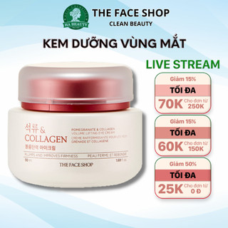 Kem dưỡng vùng mắt The Face Shop Pomegranate & Collagen Volume Lifting Eye Cream 50ml